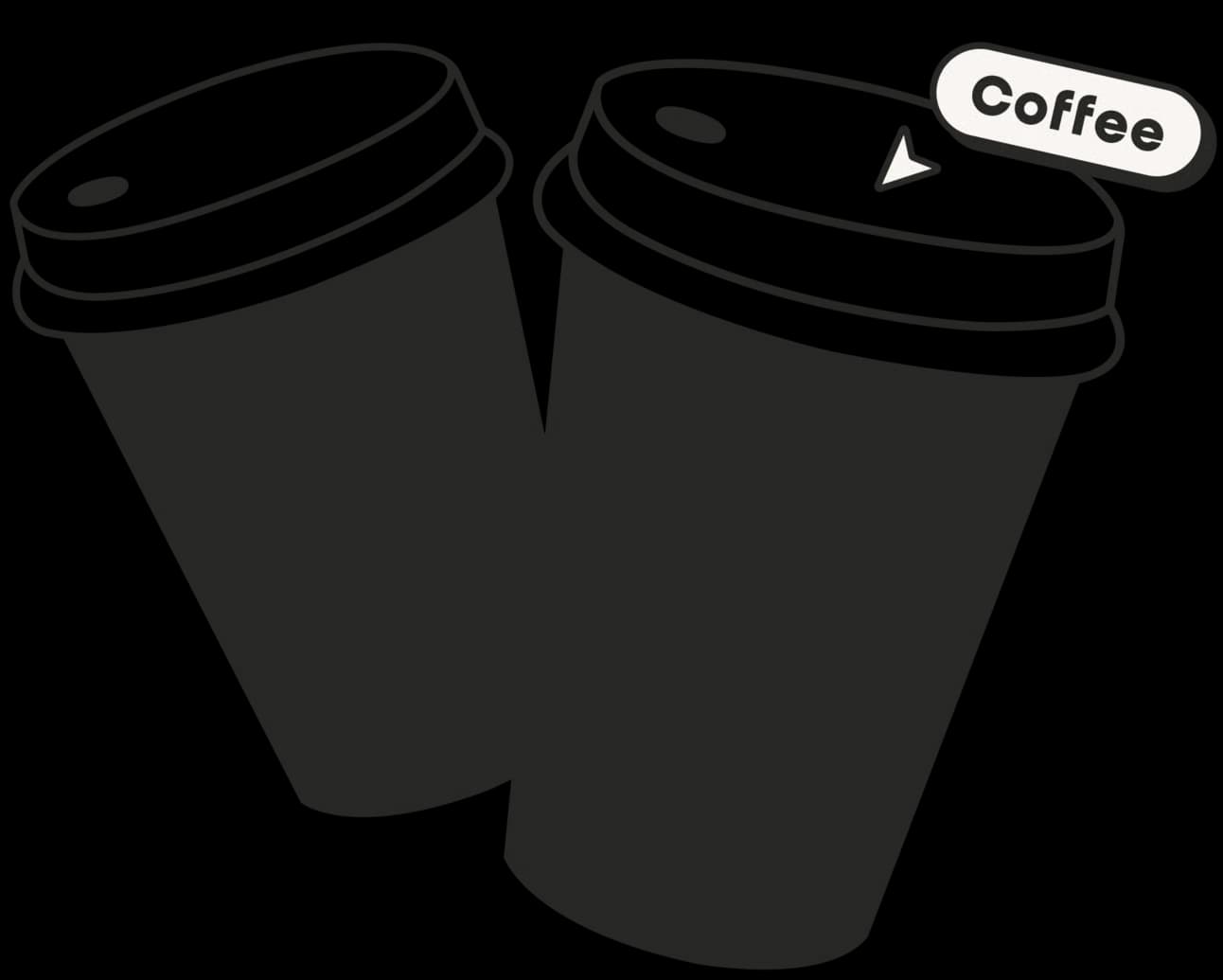 Coffee cups illustration